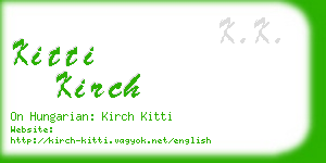 kitti kirch business card